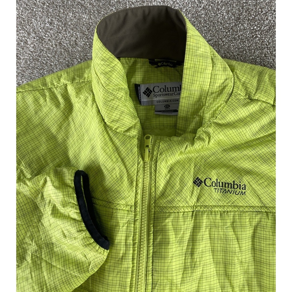 Columbia Titanium Interchange Jacket Green Men XXL Omni Shield Nylon Adjustable